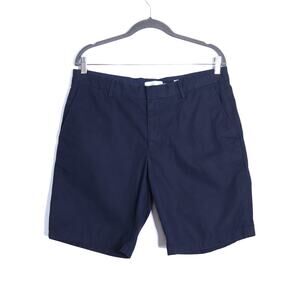 VINCE Griffith Slim Chino Shorts Navy Blue Brushed Cotton Casual Men's 34